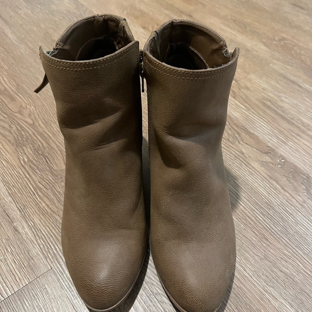 Fergalicious Tan Ankle Booties